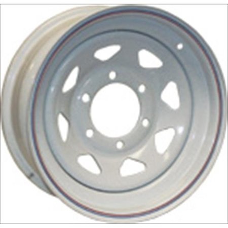 TOTALTURF 20532 15 x 6 Tire & Wheel 6 Lug Wheel Spoke; White TO89074